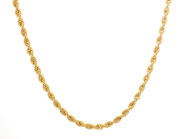 Colar Corda 45cm Ouro Amarelo 18k