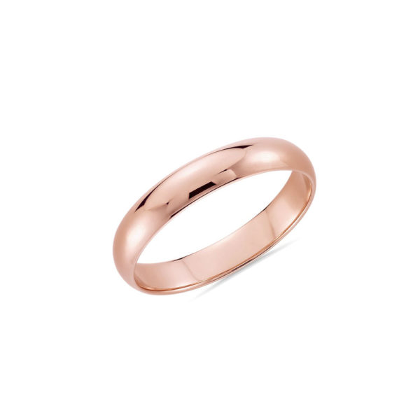 Aliança Confort Fit 4mm Ouro Rosé 10k