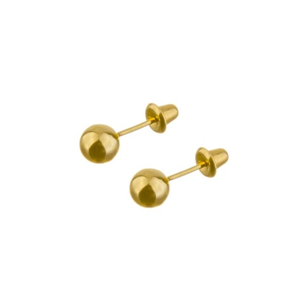 Brinco Bolinha 4mm Ouro Amarelo 18k - Image 3